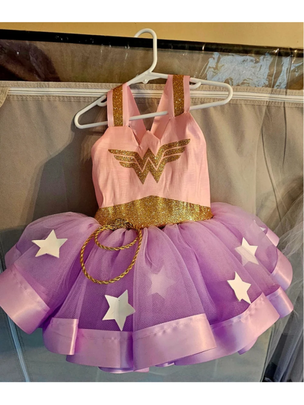 Tootoo Glam Shop Toddler 12/18 months Pink Purple Wonder Woman Costume